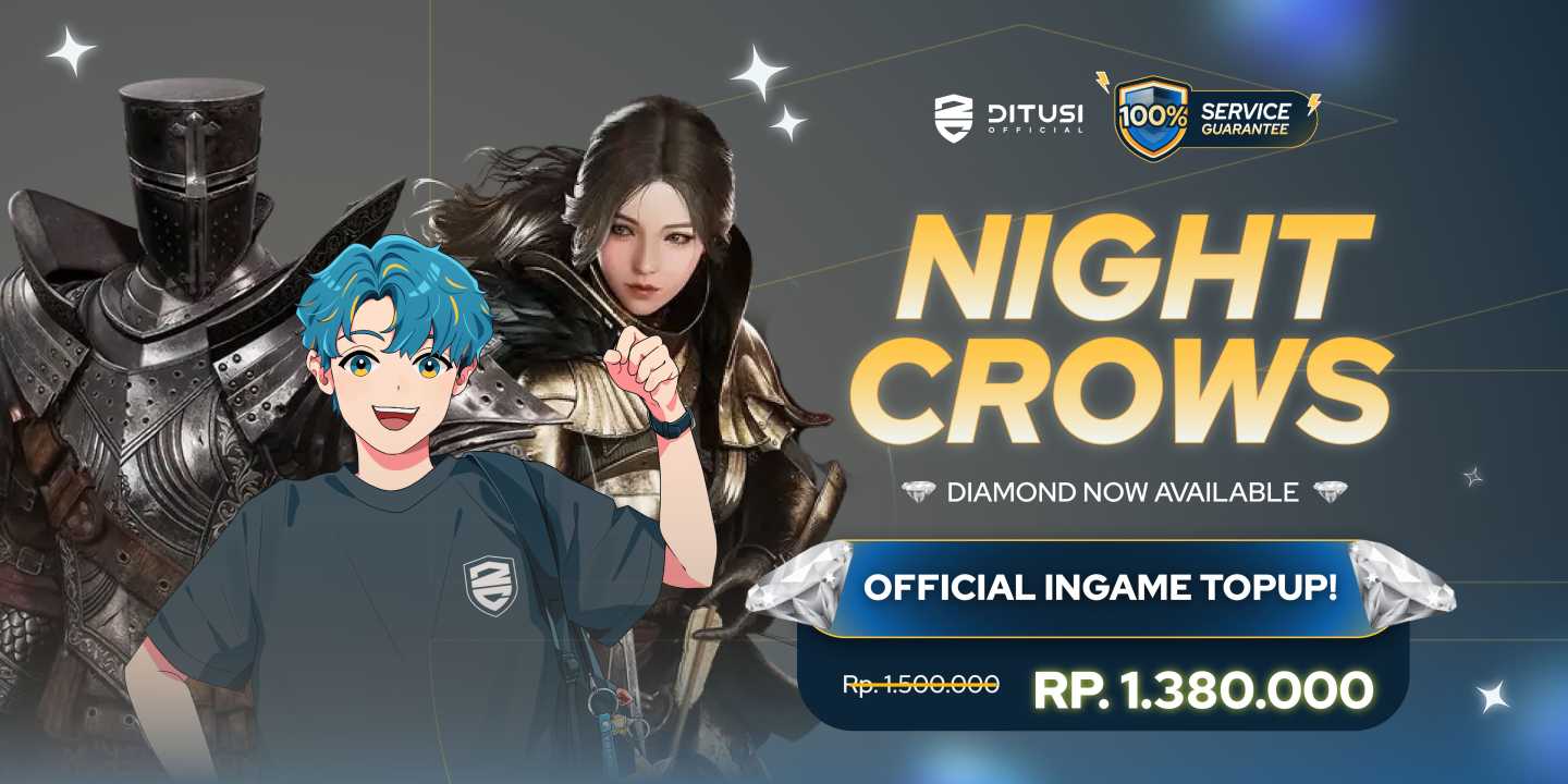 Sambut Game Baru Night Crows di Ditusi.co.id: Diskon Hingga 30% untuk Top Up!