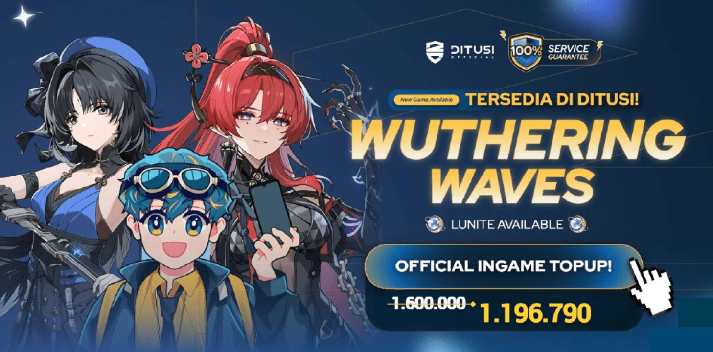 Top Up Wuthering Waves di DITUSI Lebih Murah s.d 30% dari In-Game