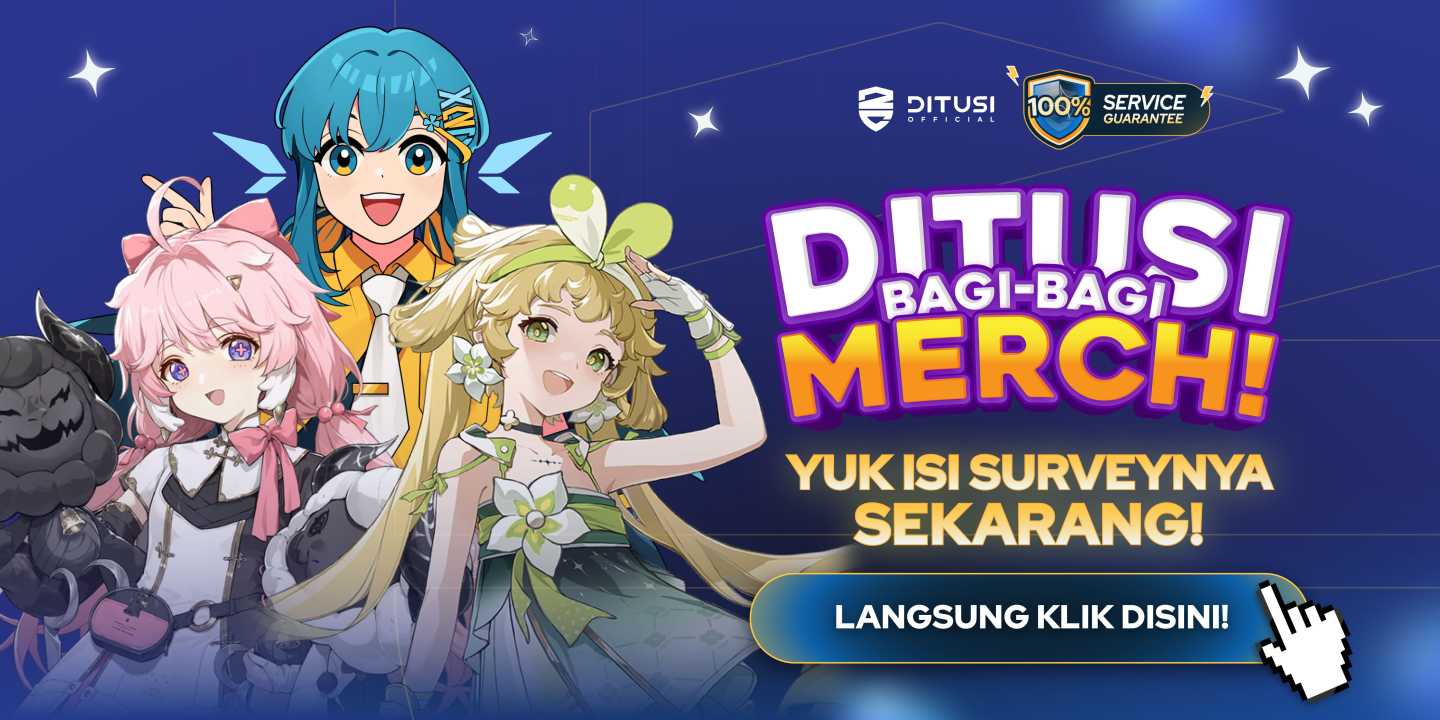 Modal isi Survey : DITUSI Bagi Bagi Merchandise Wuthering Waves GRATIS!