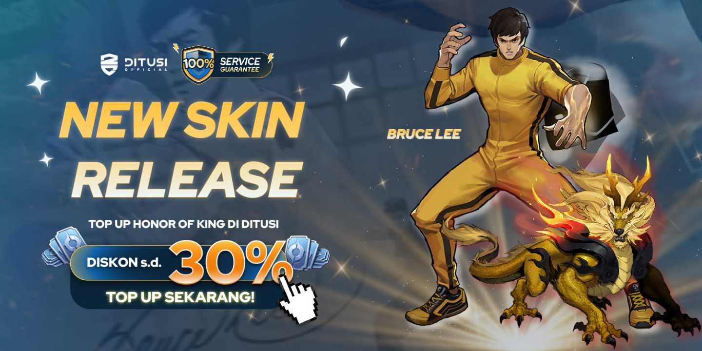 Skin Bruce Lee Telah Hadir : Top Up Honor of Kings Anti Ribet di DITUSI!