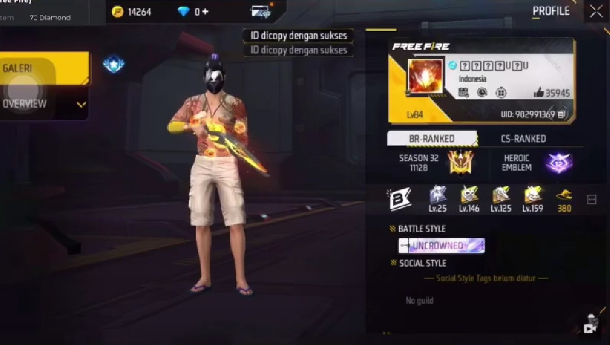 Cara Login Free Fire dengan ID untuk Pemula