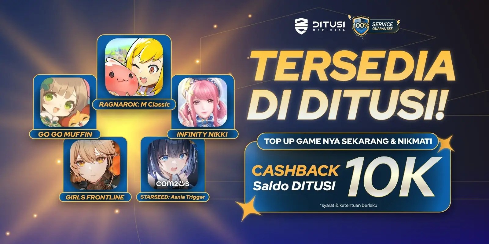 Top Up Game yang ‘’Baru Rilis’’ Ini Sekarang Dapatkan Cashback 10K