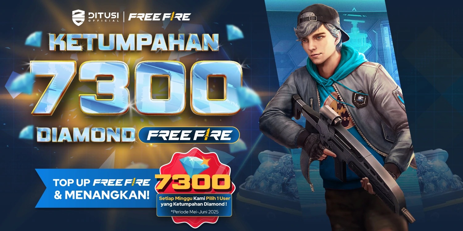 Ketumpahan 7300 Diamond Free Fire di Ditusi