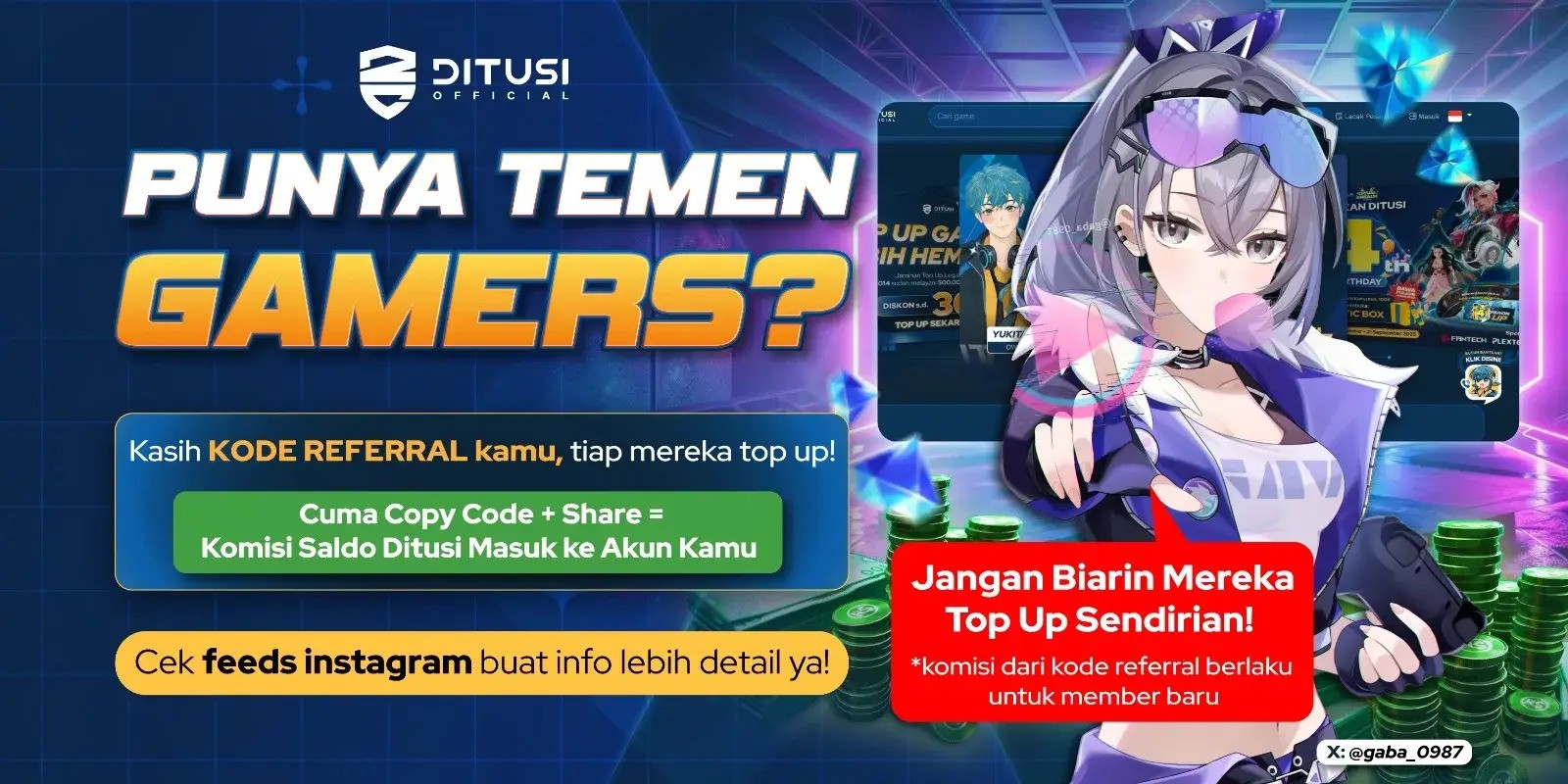 Ajak Teman, Dapat Komisi! Program Referral Ditusi