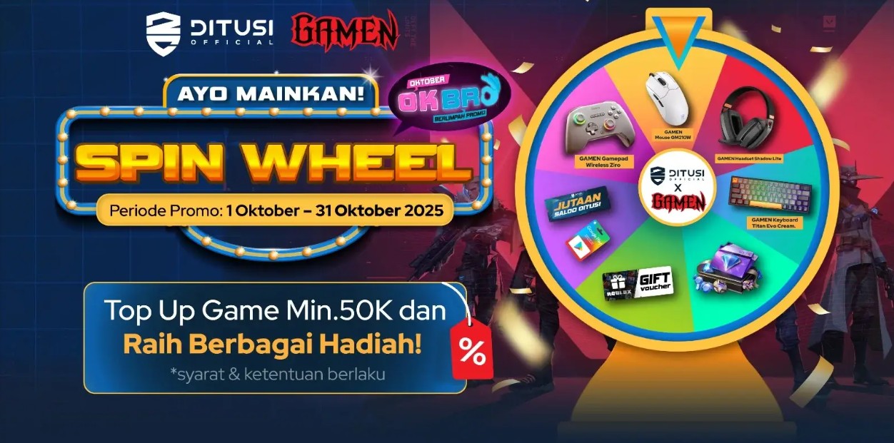 Spin & Win – Cashback & Hadiah Gaming Menantimu!