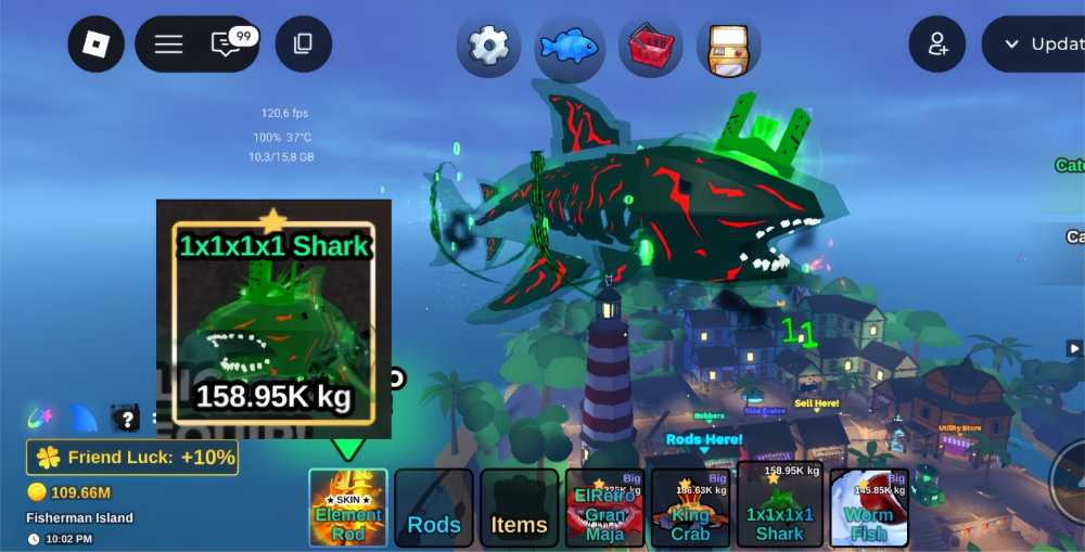 1x1x1x1 Shark Fish It Roblox