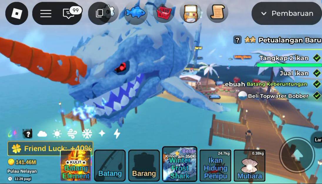 Winter Frost Shark Fish It Roblox