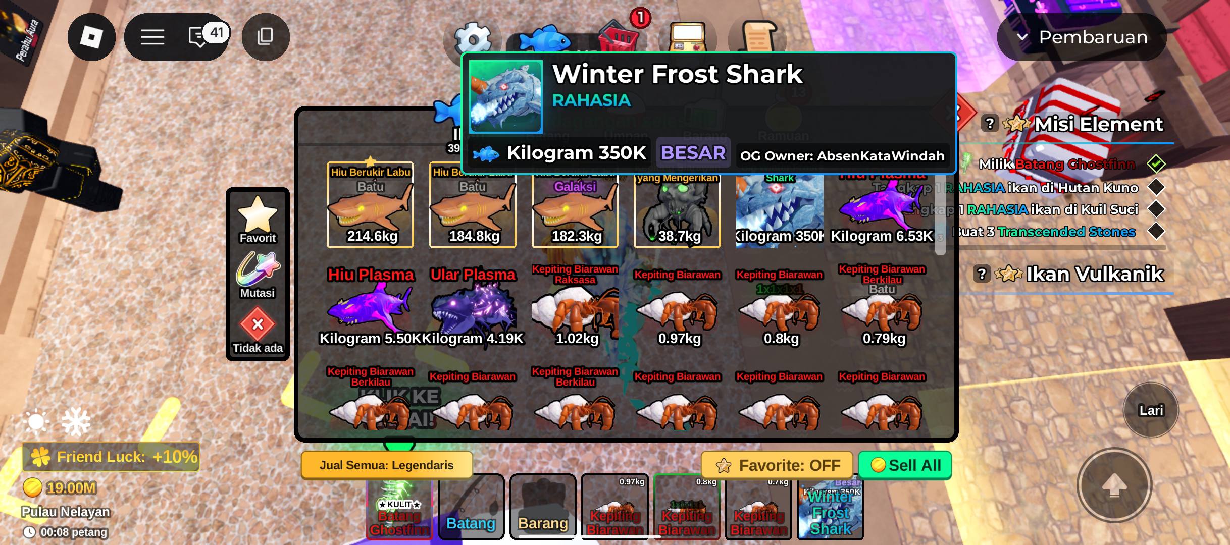 Winter Frost Shark Fish It