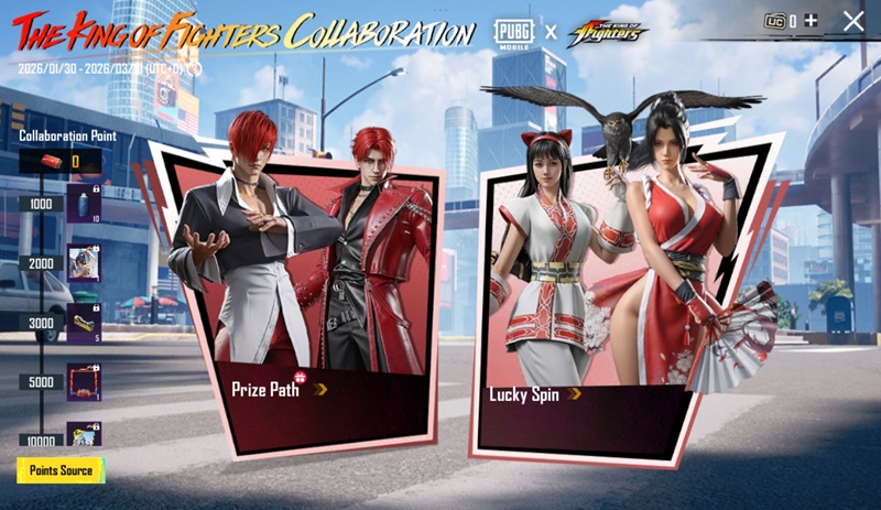 Skin Kolaborasi PUBG MOBILE x Kings of Fighter!