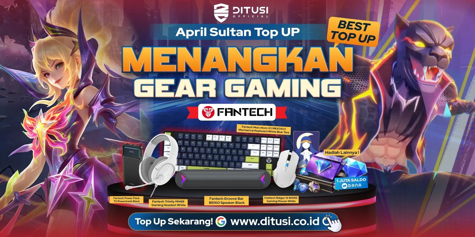 April Sultan Top Up – Menangkan Gaming Gear FANTECH & Jutaan Hadiah!
