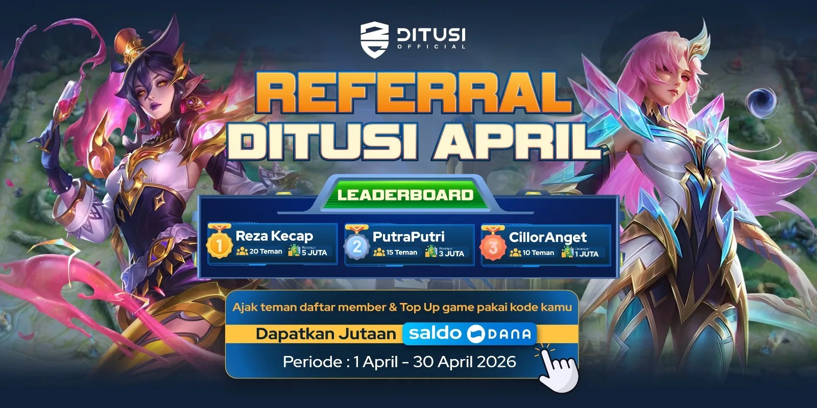 Referral Ditusi Program Ajak Teman, Dapatkan Jutaan Saldo DANA!