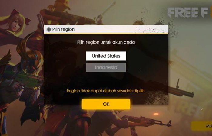 Cara Buat Akun FF Server Luar