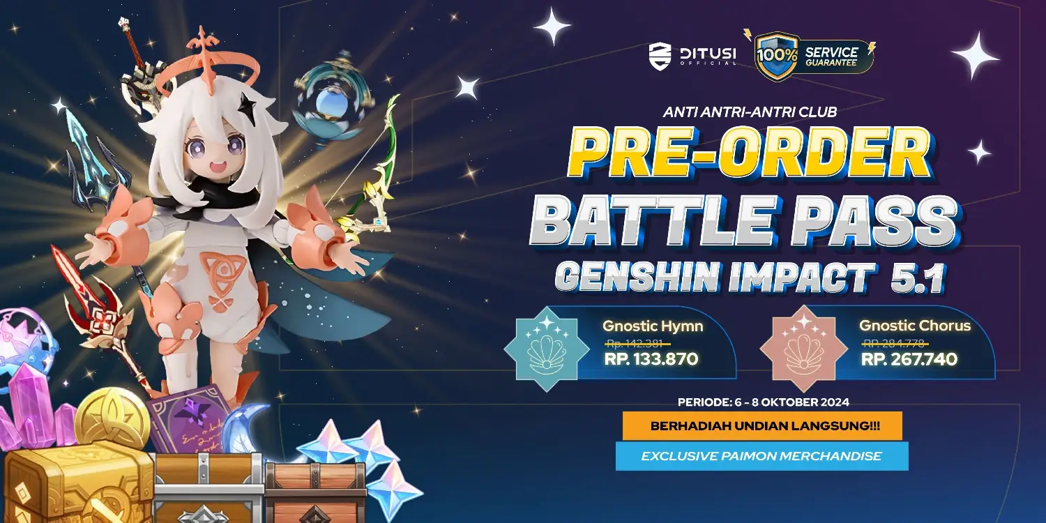 Top Up Genshin Impact di DITUSI GRATIS Exclusive Statue Paimon