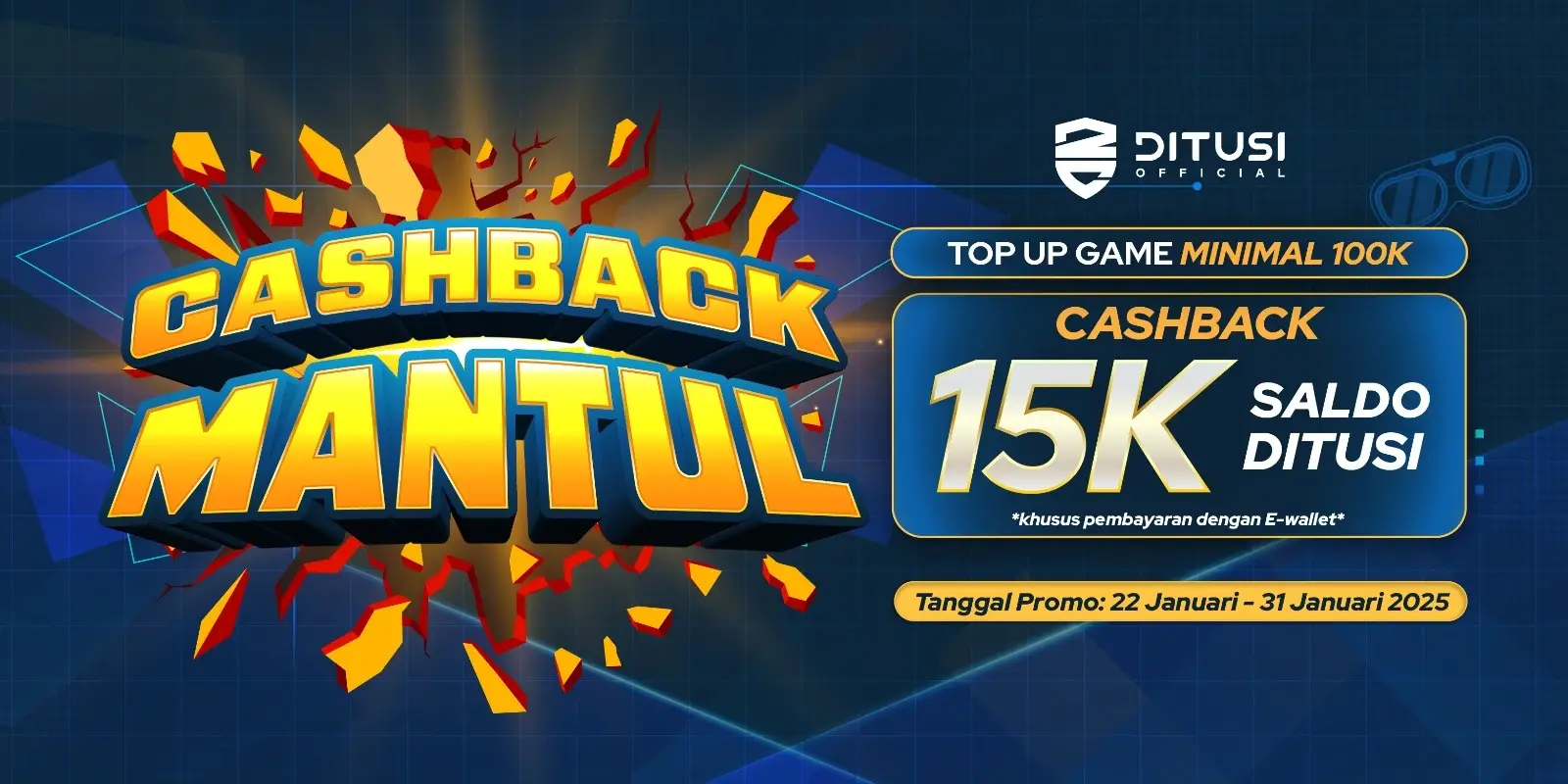 Cashback Mantul dari DITUSI spesial buat gamers