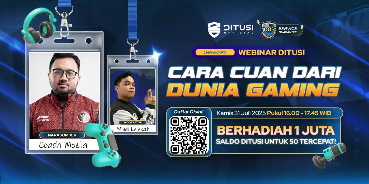 WEBINAR DITUSI - Cara Cuan dari DUNIA GAMING